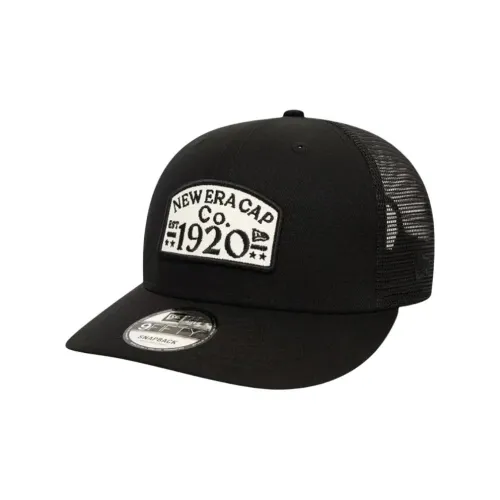 New Era Хлопковые кепки унисекс черные