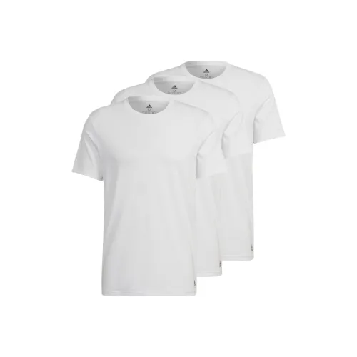 Adidas ACTIVE FLEX Хлопок CREWNECK Рубашка UNDERWEAR T Рубашка Мужская 3 упаковки Белый