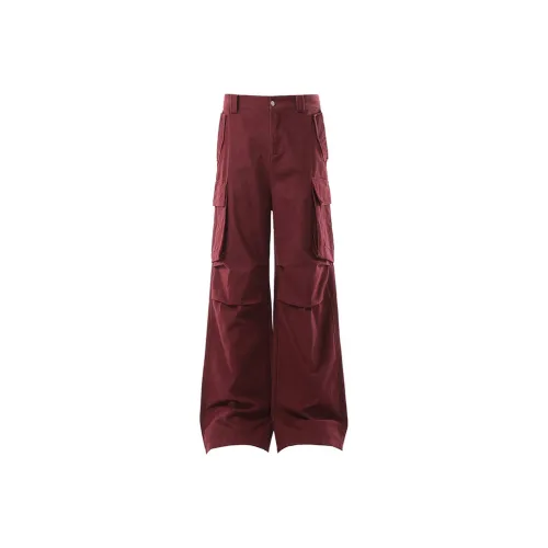 BLANKIN. Бургунди Унисекс Повседневные Штаны