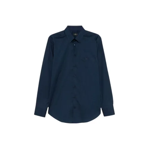 ETRO Мужские рубашки морского синего цвета