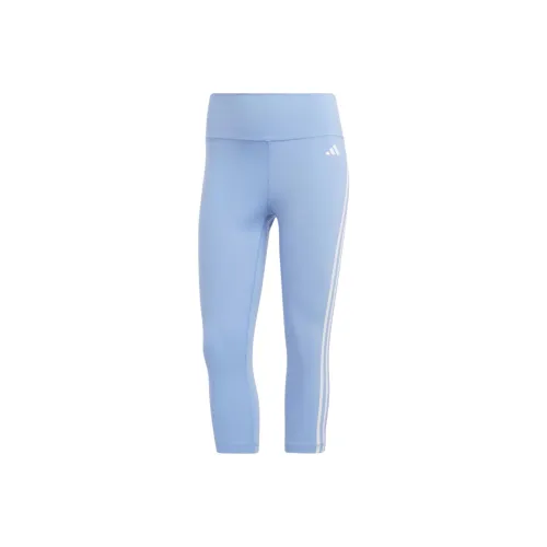 Adidas Платье с хвостом Essentials 3 Stripes Высокая талия 3 4 Леггинсы Женские Синие