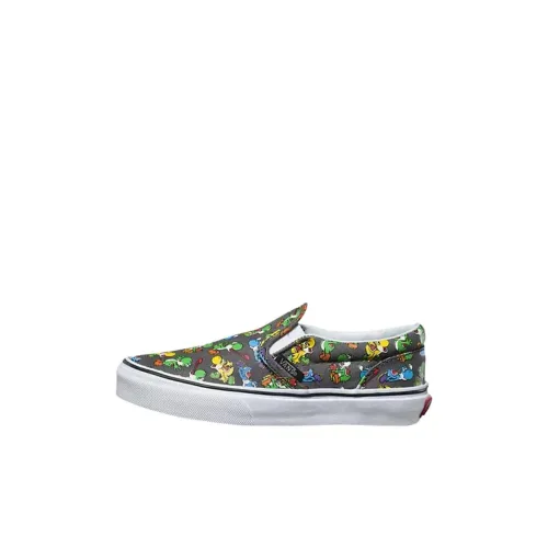 NINTENDO x Vans CLASSIC Slip-On Low Top Детские Скейтбординги Серый Baby