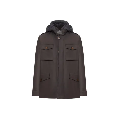 Moorer Коричневое Мужское Пальто
