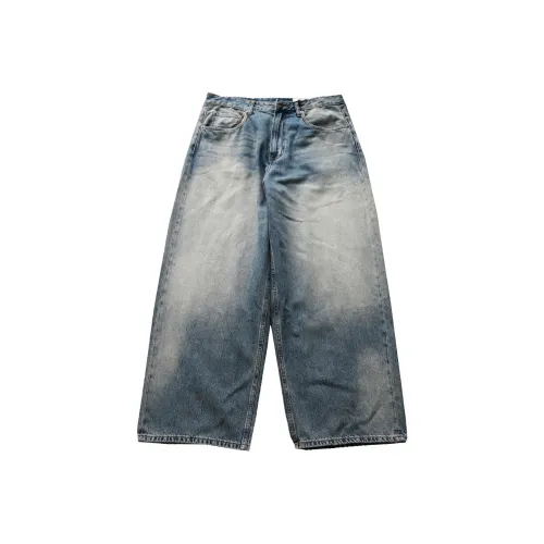 ZHANDASHUAI Blue Unisex Jeans ZHANDASHUAI Синий Унисекс Джинсы