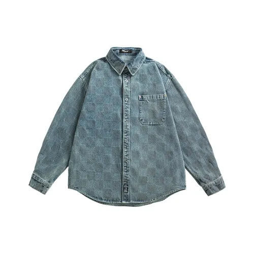 SINKACME Blue Men's Shirts SINKACME Синий Мужские Рубашки