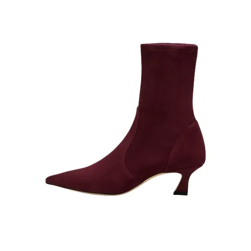 Stuart Weitzman SW Vinnie Botильоны 5 см Женские Бордовый