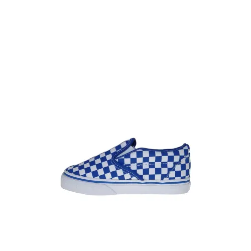 Vans CLASSIC Slip-On Низкий Топ Обувь для малышей Синий Белый Infant и Toddler