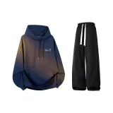 Темно-синий, синий + черный, повседневные штаны