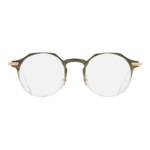 Cutler and Gross Ацетат Круглые Оправы для очков Унисекс Градиент Зеленый