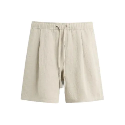 ZARA Песочный/Зебра с принтом Мужские Повседневные Шорты