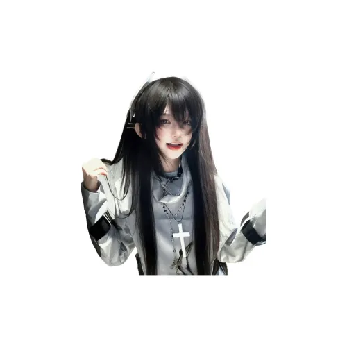 YOUXI Длинный Прямые волосы Женская Перука Натуральные Искусственные Волосы Лолита Интернет Знаменитость Новинка 75CM