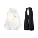 Белый + Черный Повседневные Штаны