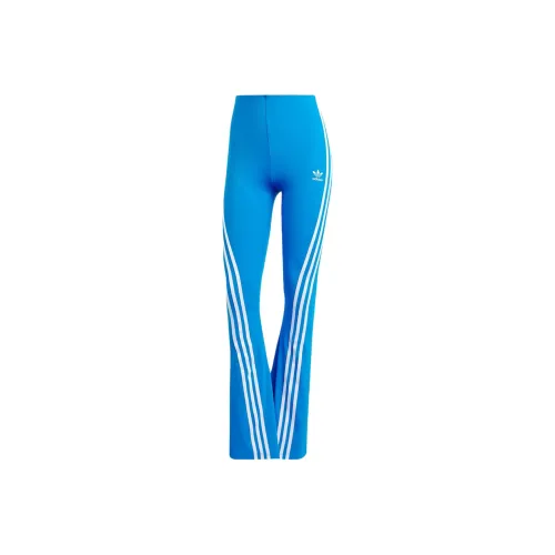 Adidas Originals ADILENIUM Flared Leggings Knit Training Pants Women's Blue Adidas Originals ADILENIUM Расклешенные леггинсы вязаные тренировочные штаны женские синие