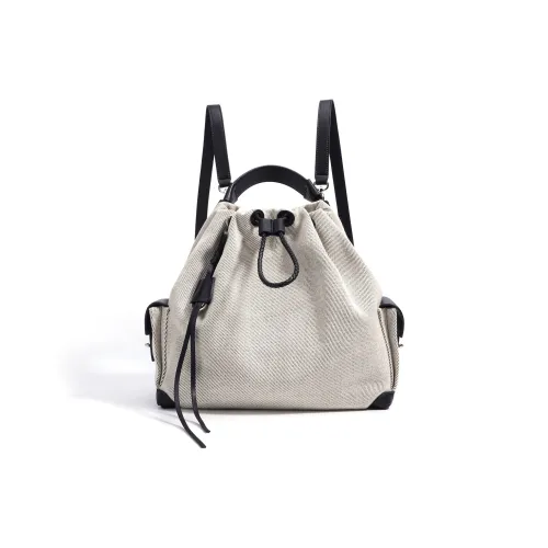 COURONNE Телесная коровья кожа Carry Рюкзак Стандартный Женский Бежевый и Черный