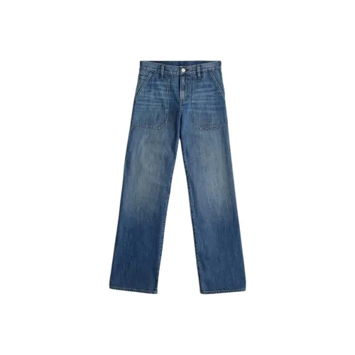 г Звезда RAW Средне-голубой Женские Джинсы