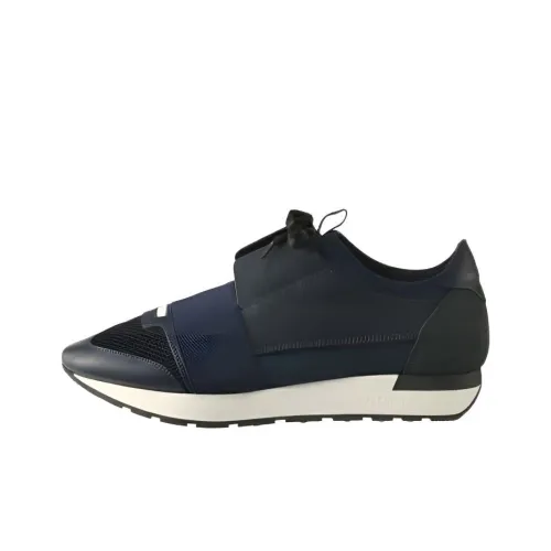 Balenciaga Race Runner Low Топ Повседневная обувь Мужская Темно-синяя