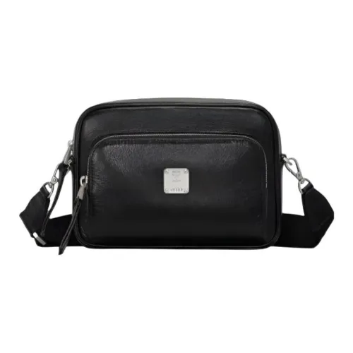 MCM Klassik Visetos Кожа Camera Сумка Сумка через плечо Мужская Черная