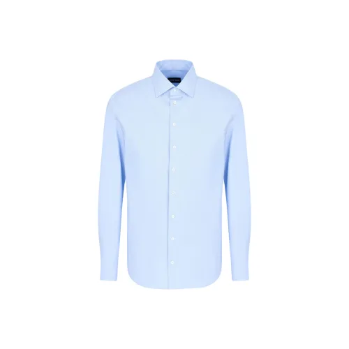 GIORGIO ARMANI Светло-синие мужские рубашки