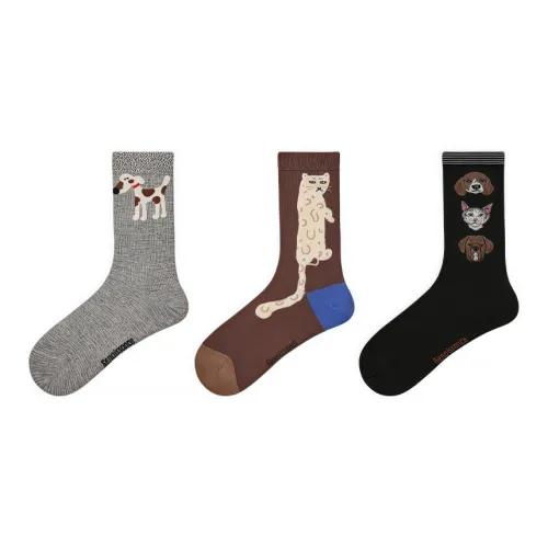 KAMASANA R9098 Леопард Щенок Унисекс MID Носки до икры