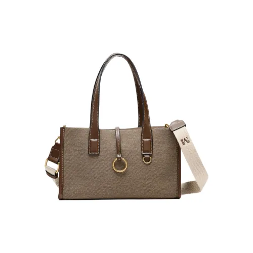 ZARA Хлопок Тоут Сумка Сумка для покупок Сумка через плечо Сумка Женская Тауповая