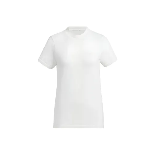 Adidas PRIMEKNIT Бесшовный Mock Рубашка T Рубашка Женская Белая