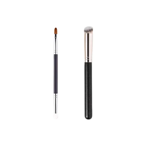 OEING Плоский носок Makeup Brush Двойная головка Concealer Brush Портативный Смешанный Чистка Детали