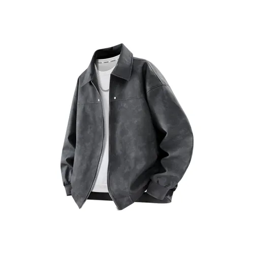 PGNC Dude PU кожа куртка с отложным воротником модный бренд повседневная кожаная куртка мужская