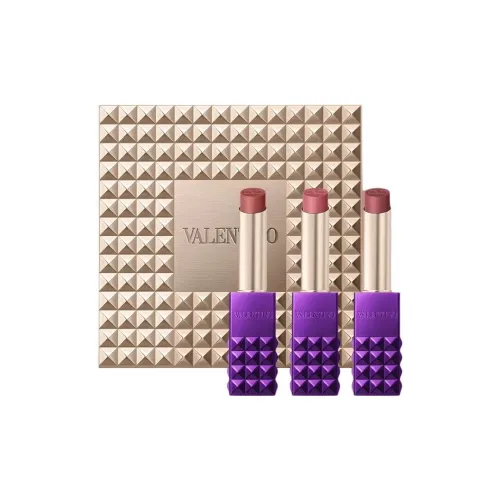 Valentino Wilderness Фиолетовый Заклепки Помада Набор Матовый Легко Смешивается Тон кожи 2,3г+2,3г+2,3г