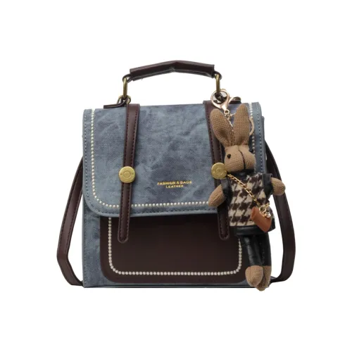 G.DUCKKIDS ПУ (полиуретан) Рюкзак Стандартный Джинсовый Синий Темный Чай Экрю