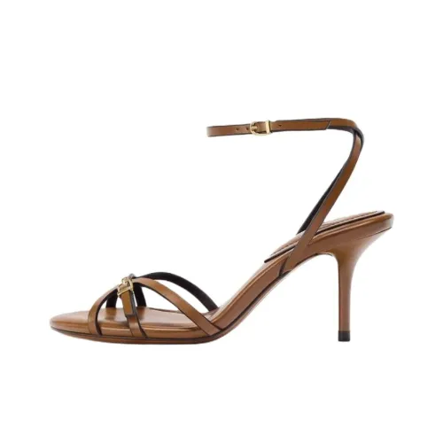 ZARA One Ремень Сандалии 7,5 см Женские Коричневый