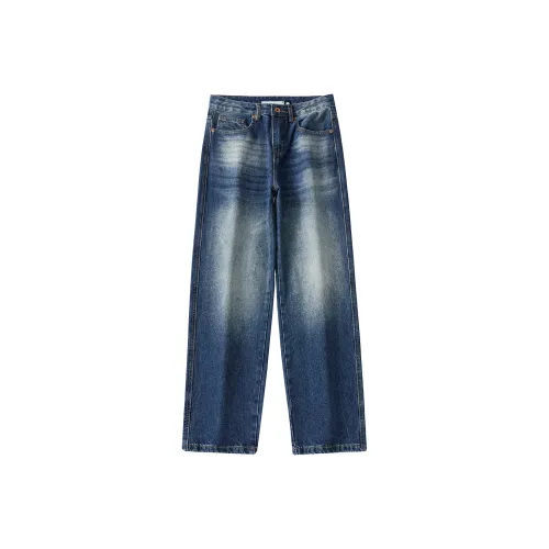 HIPANDA Blue Men's Jeans HIPANDA Синий Мужской Джинсы