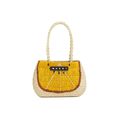 MARNI Panama Palm Fiber Bag Women's Beige Yellow MARNI Panama Пальма Волокно Сумка Женская Бежевый и Желтый