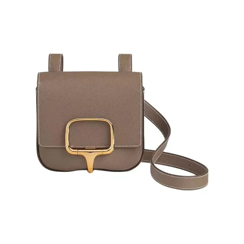 HERMES Della Cavalleria Телячья кожа Сумка через плечо Мини Женская 18 этуп слоново-серый