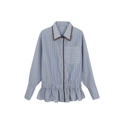 ARIADNAW STUDIO Светло-синие женские рубашки