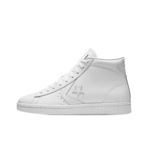 Конверс Cons Pro Leather MID Топ Скейтборд Кроссовки Унисекс Белый
