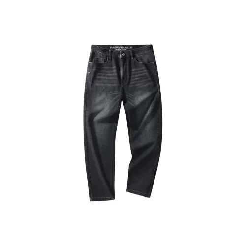 FAIRWHALE Черный Серый 002 Мужские Джинсы