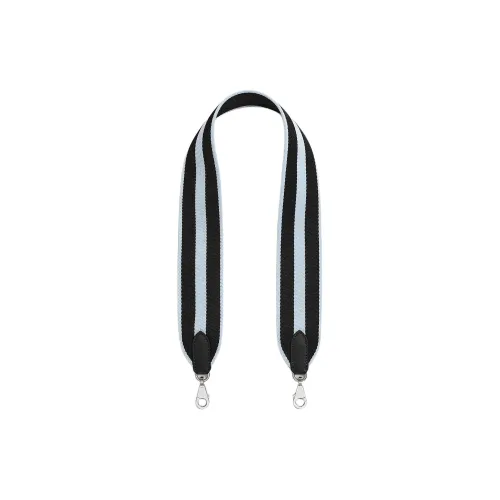 HERMES Wooly Canvas с Swift Телячья кожа Сумка Ремень Унисекс Туманный Синий Черный