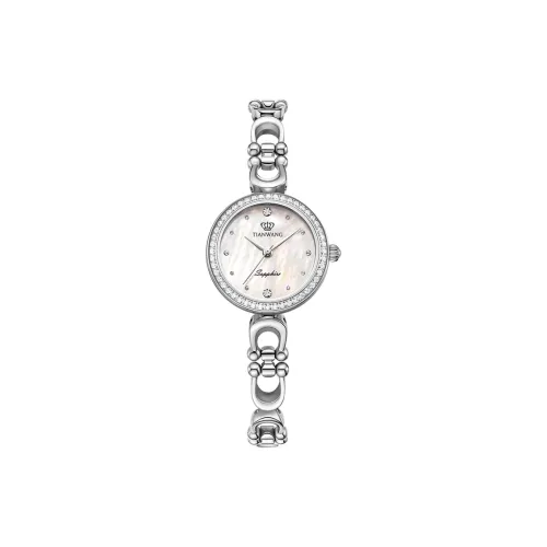 TIANWANG Кварцевый механизм ремешок из нержавеющей стали женские часы белый циферблат