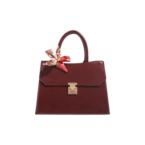 PESASRIE Микрофибра Синтетическая Кожа Одно Плечо Сумка Женская Масляный Воск Красный