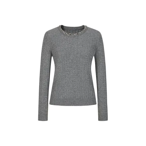 JZ. ANNAKRO Серый Женский Свитер