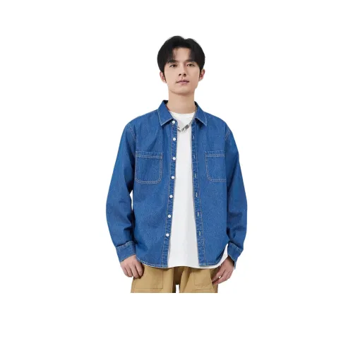 SUNDANCE Осенний рабочий стиль джинсовая рубашка мужская