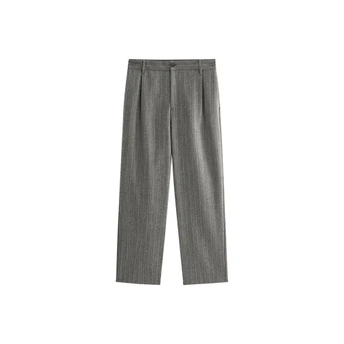 PEACEBIRD MEN Прямой крой Шерсть Костюмные брюки Повседневные брюки Мужской