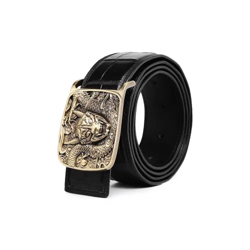 V.V.Brown Siamese Крокодил Belly Кожаные ремни Мужской 3,8 см