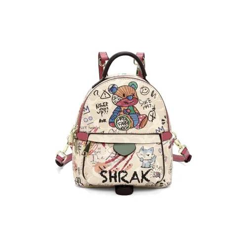 FOXER Рюкзак из синтетической кожи женский граффити белый