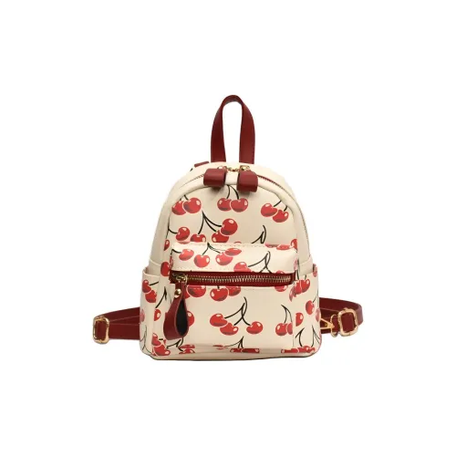 BRINCH ПУ (полиуретан) Рюкзак Стандартный Женский Красный Белый