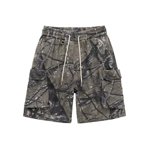 AZVK DYL 206 Серый Ветка Камуфляж Мужские Повседневные Шорты