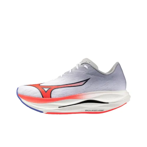 Mizuno WAVE REBELLION FLASH 3 Беговые кроссовки Белый Красный Унисекс