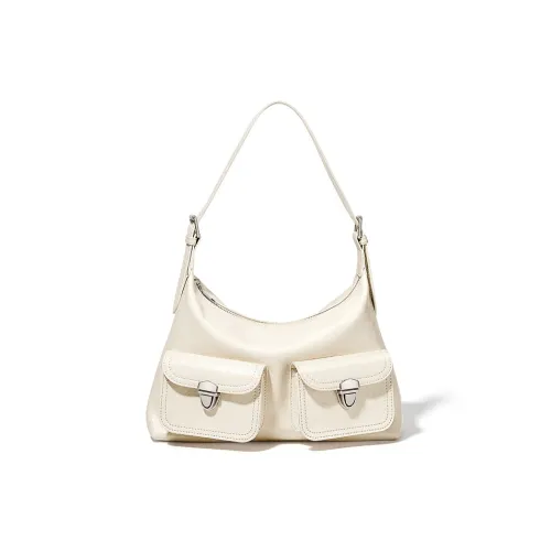 CNOLES Сумка через плечо из синтетической кожи стандартная женская экрю черный