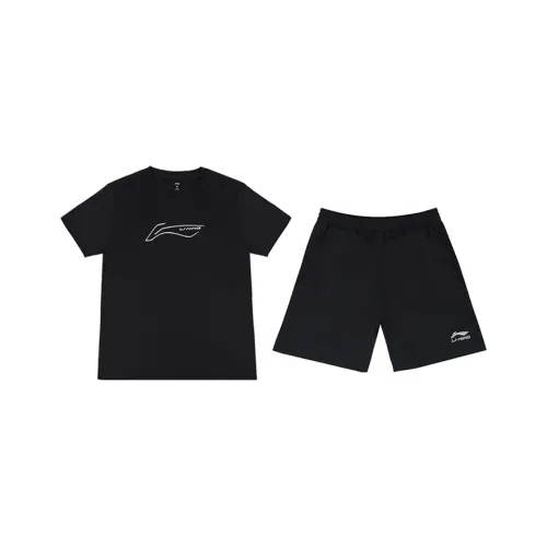 Лайнер Повседневная Спортивная Одежда Унисекс Черный + Черный