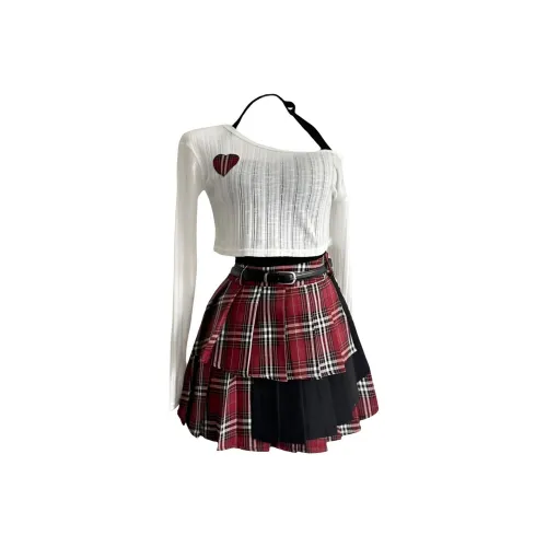 ORANDOR WEAR Красный Женские Комплекты с Юбкой